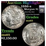***Major Highlight*** 1886-s Morgan Dollar $1 ms65