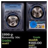 1996-p Kennedy Half Dollar 50c ms67 PCGS