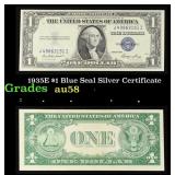 1935E $1 Blue Seal Silver Certificate Grades Choic