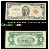 1953B $2 Red Seal United States Note Grades vf++