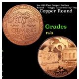 1oz .999 Fine Copper Bullion Round -  "Happy Labor