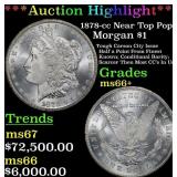 1878-cc Morgan Dollar Near Top Pop! $1 ms66+ SEGS