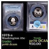 1978-s Proof Washington Quarter 25c pr69 dcam PCGS