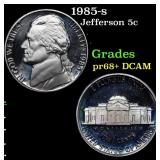 1985-s Proof Jefferson Nickel 5c Grades GEM++ Proo