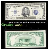 1934C $5 Blue Seal Silver Certificate Grades Choic