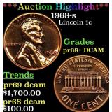 ***Auction Highlight*** 1968-s Proof Lincoln Cent
