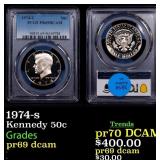 1974-s Proof Kennedy Half Dollar 50c pr69 dcam PCG