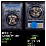 1996-p Kennedy Half Dollar 50c ms67 PCGS