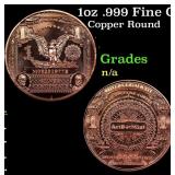 1oz .999 Fine Copper Bullion Round -  Eagle $1 Not