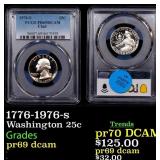 1776-1976-s Proof Washington Quarter 25c pr69 dcam
