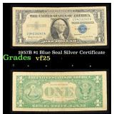 1957B $1 Blue Seal Silver Certificate Grades vf+