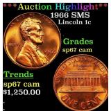 ***Auction Highlight*** 1966 SMS Lincoln Cent 1c s