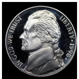 1998-s Proof Jefferson Nickel 5c Grades GEM++ Proo