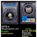 1978-s Proof Washington Quarter 25c pr69 dcam PCGS
