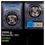 1996-p Kennedy Half Dollar 50c ms66 PCGS