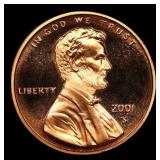 2001-s Proof Lincoln Cent 1c Grades GEM++ Proof De