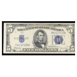 1934C $5 Blue Seal Silver Certificate Grades Selec