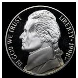 1998-s Proof Jefferson Nickel 5c Grades GEM++ Proo
