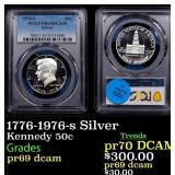 1776-1976-s Silver Proof Kennedy Half Dollar 50c p