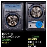 1996-p Kennedy Half Dollar 50c ms67 PCGS