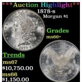1878-s Morgan Dollar $1 ms66+ SEGS