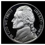 1996-s Proof Jefferson Nickel 5c Grades GEM++ Proo