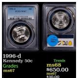 1996-d Kennedy Half Dollar 50c ms67 PCGS