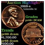 ***Auction Highlight*** 1968-s Proof Lincoln Cent