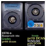 1974-s Proof Roosevelt Dime 10c pr69 dcam PCGS
