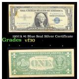 1957A $1 Blue Seal Silver Certificate Grades vf++