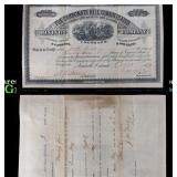 October 25th 1879 25 Shares Stock Certificate 