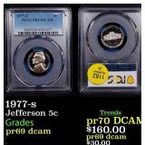 1977-s Proof Jefferson Nickel 5c pr69 dcam PCGS