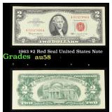 1963 $2 Red Seal United States Note Grades Choice