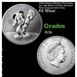 2020 Disney Mickey Christmas 1oz .999 Silver $2 Ne