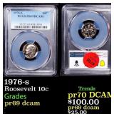 1976-s Proof Roosevelt Dime 10c pr69 dcam PCGS