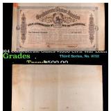 1864 Confederate States $1000 Civil War Loan Bond