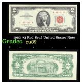1963 $2 Red Seal United States Note Grades Select