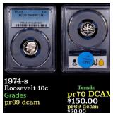 1974-s Proof Roosevelt Dime 10c pr69 dcam PCGS