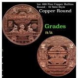 1oz .999 Fine Copper Bullion Round -  $2 Note Styl