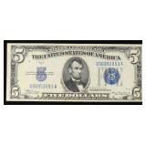 1934A $5 Blue Seal Silver Certificate Grades Choic