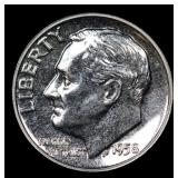 1958 Proof Roosevelt Dime 10c Grades GEM++ Proof
