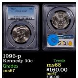 1996-p Kennedy Half Dollar 50c ms67 PCGS
