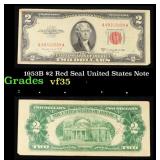 1953B $2 Red Seal United States Note Grades vf++