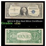 1957A $1 Blue Seal Silver Certificate Grades vf++