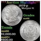 1879-p Morgan Dollar $1 ms66 SEGS