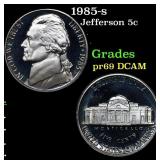 1985-s Proof Jefferson Nickel 5c Grades GEM++ Proo