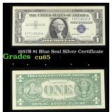 1957B $1 Blue Seal Silver Certificate Grades Gem C
