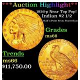1926-p Gold Indian Quarter Eagle Near Top Pop! $2