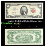 1963 $2 Red Seal United States Note Grades Select