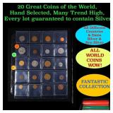 20 Great Coins of the World, hand selected, many t
